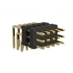 2.54mm Pitch Male Pin Header Connector 3 layer / Dual Insulator Plastic Type
